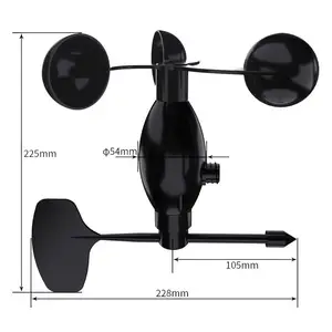 Integrated Polycarbon Aluminum Alloy Wind Speed And Direction Sensor Wind Vane Transmitter Small Weather Station Anemometer