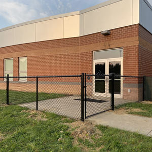 Barrière résidentielle à maillons de chaîne Porte battante <span class=keywords><strong>simple</strong></span>-Tout 1-3/8 "Cadre rond, 9ga. Tissu-noir, marron et <span class=keywords><strong>vert</strong></span> - Product Image 2