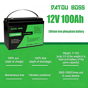 DATOU BOSS <span class=keywords><strong>12V</strong></span> 12.8Vリン酸鉄リチウム電池パックディープサイクル100AhソーラーLifepo4バッテリー 家庭用 PL在庫あり - Product Image 1
