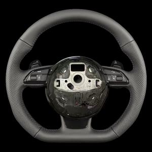 <span class=keywords><strong>Volante</strong></span> de fibra de carbono de cuero perforado personalizado para Audi B8 A3 A5 A6 A6L A4 A4L Q5 Q7 RS3 RS4 RS5 <span class=keywords><strong>S4</strong></span> S5 B8.5 B9 Sport - Product Image 5