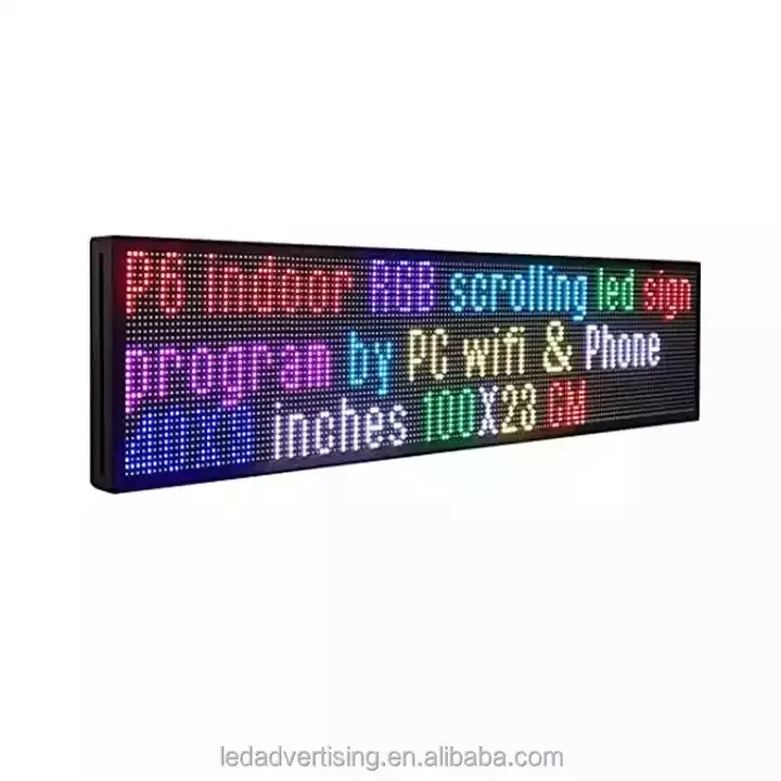 p10p6 indoor Full Color programmable LED moving Message Display sign board WiFi Control for Business Ad Board