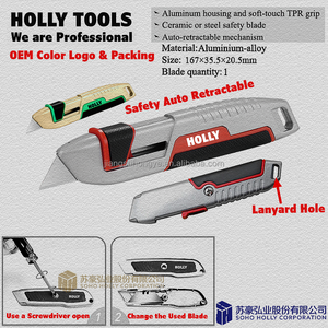 Cuchillo <span class=keywords><strong>de</strong></span> <span class=keywords><strong>Seguridad</strong></span> <span class=keywords><strong>Retráctil</strong></span> Automático, Cortador <span class=keywords><strong>de</strong></span> Cajas Autoretráctil con Caja <span class=keywords><strong>de</strong></span> Aleación, Antideslizante, <span class=keywords><strong>Retráctil</strong></span>, Seguro, con Empuñadura <span class=keywords><strong>de</strong></span> Goma <span class=keywords><strong>de</strong></span> Zinc - Product Image 2
