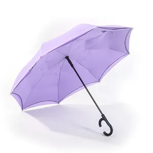 Parapluie inversé et imperméable, 1 pièce, top qualité, coupe-vent, couleur changeante, pour la pluie