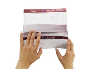 Billets d'avion en carton de carte d'embarquement thermique à impression personnalisée réservant une carte d'embarquement de compagnie aérienne de 82.55mm x 203.2mm - Product Image 3