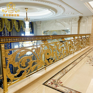 Rampe d'escalier extérieure durable au design moderne en laiton et <span class=keywords><strong>aluminium</strong></span>, fixation au sol pour <span class=keywords><strong>balcon</strong></span>, peinte, pour hôtels, marque MEIXI - Product Image 5