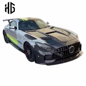 Capot moteur en fibre de carbone véritable Kit de carrosserie de style série noire pour Mercedes <span class=keywords><strong>AMG</strong></span> GT GTC GTS GTR couverture de capot de voiture de style BS - Product Image 3