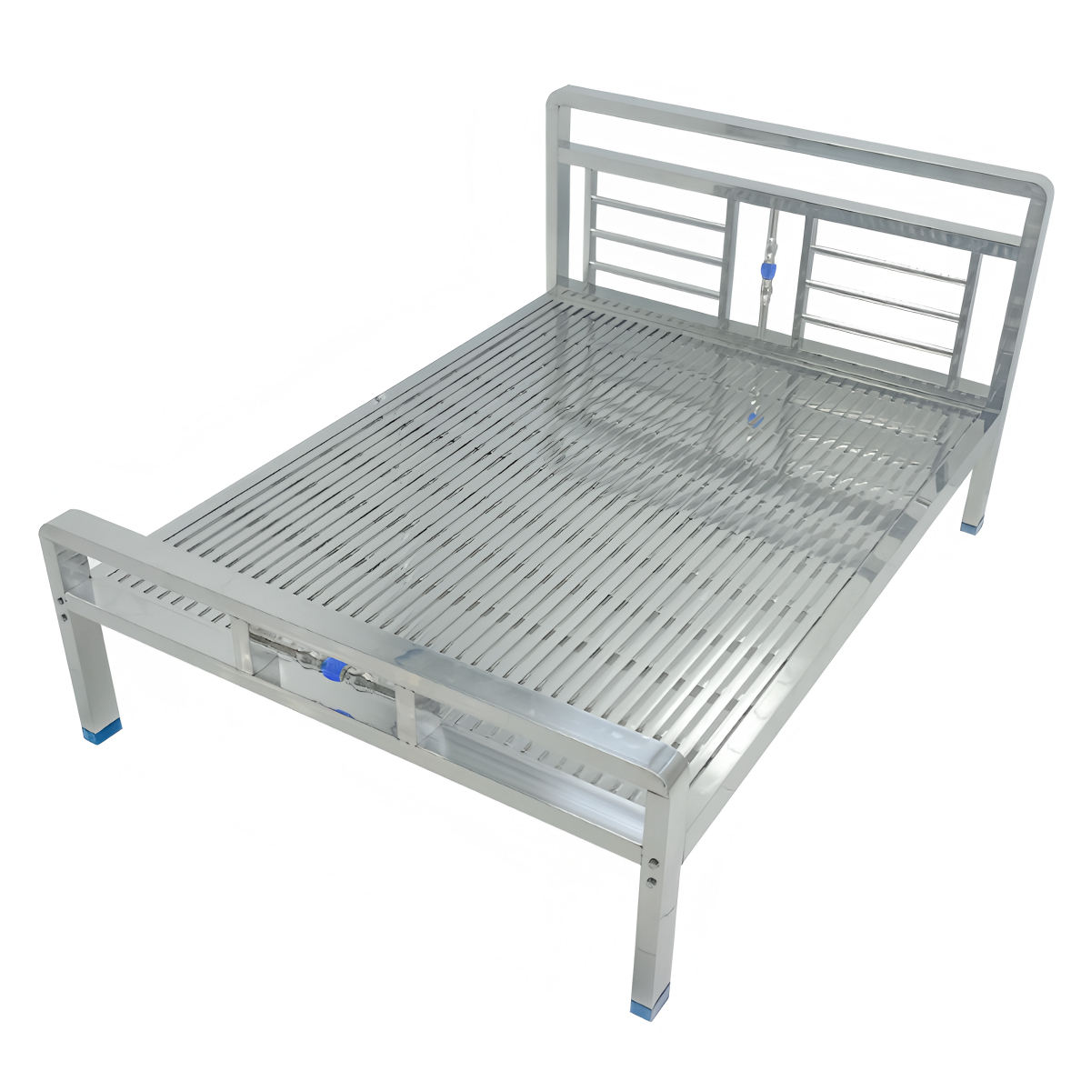 Cadre en acier inoxydable + sommier en acier inoxydable