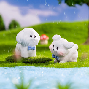 Figurines de chiens miniatures en résine époxy, écologiques, aérographe, pour jouets d'enfants, décorations de gâteaux, paysages de mousse DIY, voitures - Product Image 4