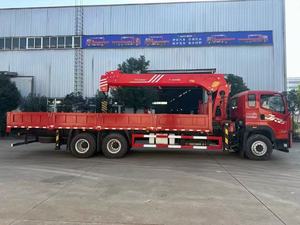 FAW truk kargo 4x2, dengan derek 6Ton 7ton 8ton truk bom teleskopik hidrolik terpasang derek seluler untuk dijual - Product Image 4