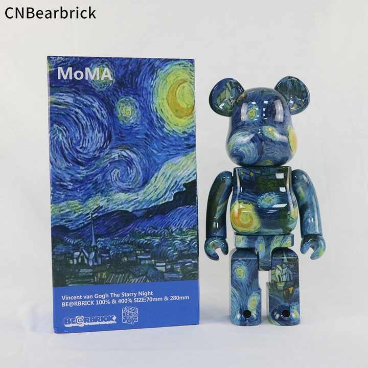 Bearbrick Bear Van Gogh Starry Moon Night 400%/1000% KAW