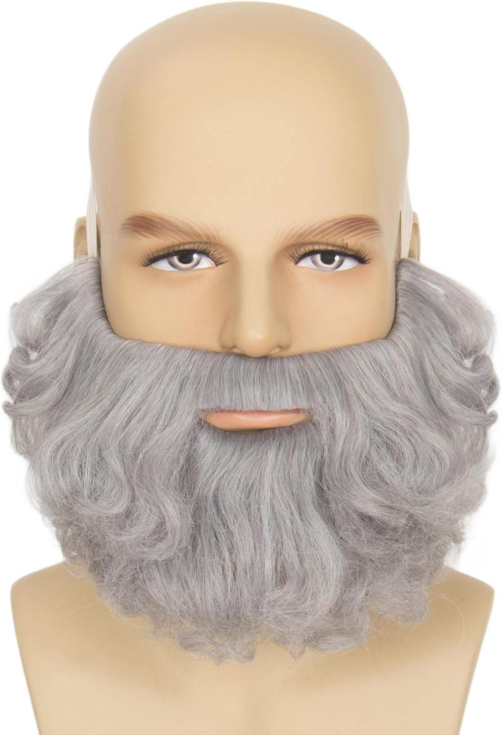 Men's Classic Halloween Costume - Synthetic Curly Red Beard, image size:1024x1500