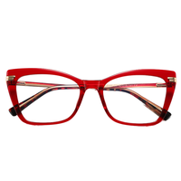 Montures de lunettes tendance anti-lumière bleue œil de chat pour femmes Nouvelle mode Qualité Lunettes sans ordonnance Forme de visage diamant