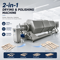 Machine de séchage, polissage et ébavurage pour couverts en acier au carbone et en bois, 8KW, faible bruit 45db, pour la fabrication de cuillères, fourchettes, couteaux et bâtonnets de crème glacée