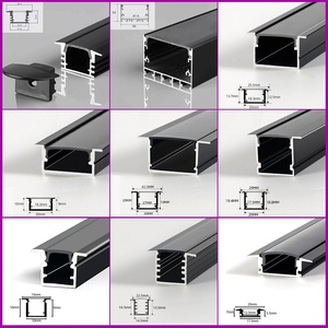 โปรไฟล์ไฟ LED อลูมิเนียมอัลลอยด์ รุ่น 0809 สีดำ รูปทรงสี่เหลี่ยมผืนผ้า 8x9 มม. ชุบอโนไดซ์ T6 6063-T5 ปรับความสว่างได้ อายุการใช้งาน 50000 ชั่วโมง แรงดันไฟฟ้า AC 85-265V - Product Image 3