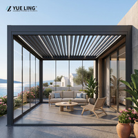 Pergola en aluminium à toit à persiennes, pergola sur mesure pour les constructeurs et les entrepreneurs, patio extérieur, protection solaire imperméable