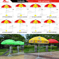 Sombrilla de Playa FEAMONT al por Mayor, de Alta Calidad, Económica, con Marco de Acero de 46 Pulgadas, Tela Oxford 210D, Impermeable, para Exteriores, 1500-2000 mm