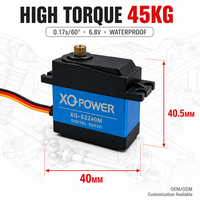Servomoteur numérique standard 45KG XQ-S3240M pour avion et voiture RC, engrenage en titane, étanche, moteur à couple élevé 6.8V OEM