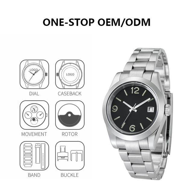 Without Logo Watches 10 ATM Waterproof Japan Automatic Movement NH35 Manufacturer OEM Mechanical Watch OEM
