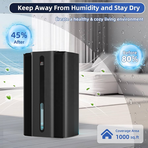 Hashone 2.5L hộ gia đình hấp thụ độ ẩm máy sấy không khí xách tay mini Máy hút ẩm với bộ đếm thời gian chế độ ngủ tự động rã đông tự động tắt - Product Image 5