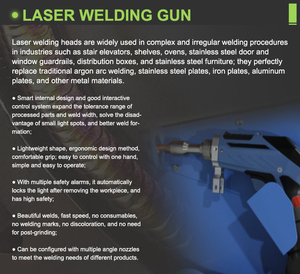 Cầm Tay máy hàn laser đa chức năng laser thợ hàn làm mát bằng không khí 800W 1200W 1500W Laser hàn cho thép kim loại - Product Image 5