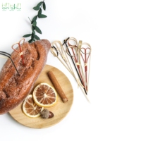 Ecologische bamboe knoopspiesjes, wegwerp bamboestokjes voor BBQ, satay & fruit.