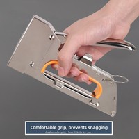 Agrafeuse manuelle robuste en métal R23-1008F pour agrafes 13/4, 13/6, 13/8, pour la décoration de portes en bois, les étagères et le profilage en U