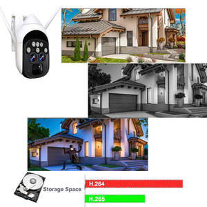 Caméra de sécurité solaire <span class=keywords><strong>WiFi</strong></span> Nie avec projecteur, sirène intégrée, audio bidirectionnel, stockage cloud et vision nocturne couleur - Product Image 5
