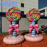 Lolly pop gonflable de 4m de haut, grand ballon de sucette gonflable pour décoration
