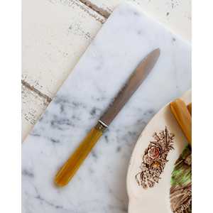 Juego de 12 cuchillos para postre Flaviamastro con mangos de resina color mostaza - Product Image 1