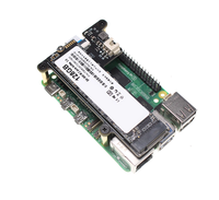 Raspberry Pi 5 X1001 M.2 Carte d'extension SSD PCIe vers M.2 NVME SSD 2280 Carte adaptateur Rapide Haute vitesse Lecture et écriture Disque dur
