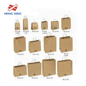 Hengxing fabricante de bolsa de papel, branco, luxo, logotipo personalizado, impresso, sacos de papel