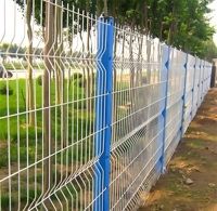 Clôture en treillis métallique 3D galvanisé à chaud de 8 pieds sur 6 pieds, avec revêtement en PVC, pour jardin, sécurité, clôture périmétrique Clearview