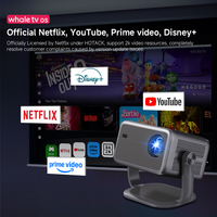 Proyector Portátil Hotack Nuevo Modelo L018AA de Alto Brillo Full HD1080P, Proyector Inteligente Android TV Mini 4K