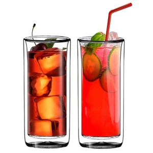 Vasos termo borosilicato con aislamiento de doble pared, de cristal transparente para cerveza vaso Highball/Cóctel/limonada/té helado - Product Image 1