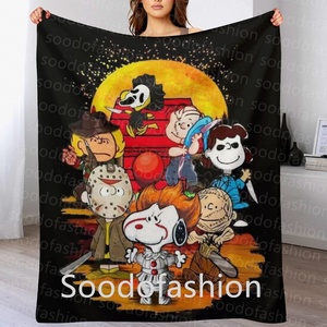 Ventas al por mayor personalizado Halloween <span class=keywords><strong>Horror</strong></span> personaje Jack franela polar manta Festival sofá cama mantas de viaje - Product Image 3
