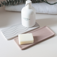 Plateau en pierre de diatomite naturelle absorbant l'eau, antimicrobien, disponible en deux côtés, plateau pour évier de cuisine et salle de bain