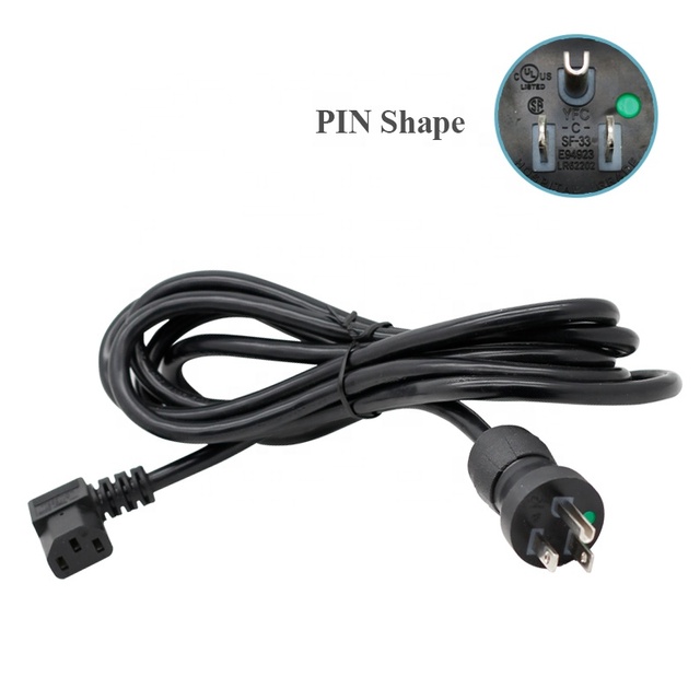 American Hospital Grade NEMA 5-15P Plug to IEC320 C13 USA Medical Hospital Power Cable
