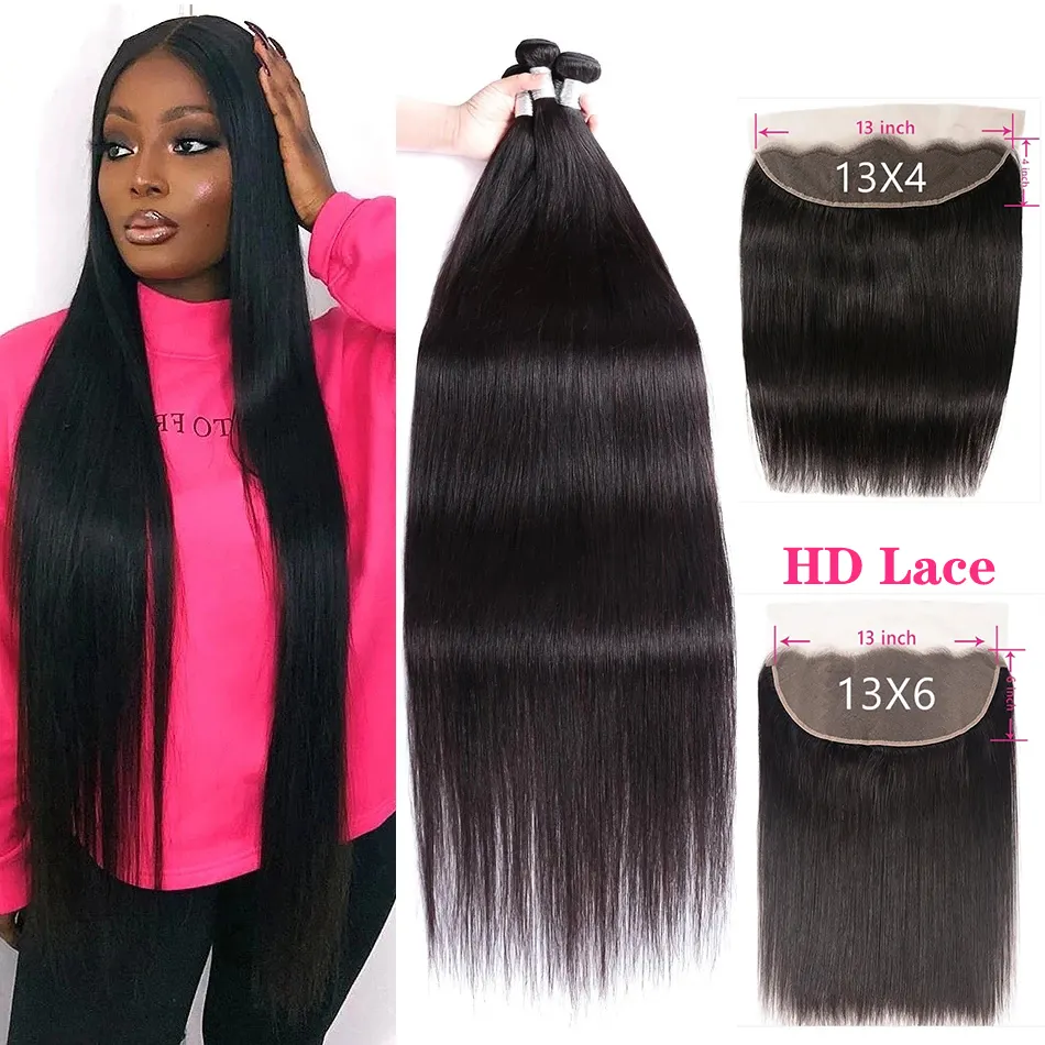Good Quality Grade 7A Cheap Brazilian Body Wave 100 Virgin Human Hair Weave Bundle Deals With Free Middle Part Lace Closure
