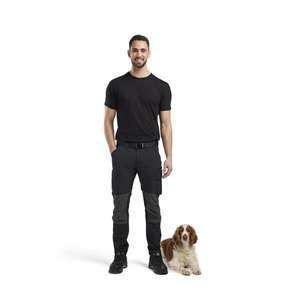 BLAKLADER - 142216459998D92 4-way-<b>stretch</b> Service <b>trousers</b> <b>Black</b>/Dark grey - EAN 7330509735435 WORK <b>TROUSERS</b> CARGO WORK <b>TROUSERS</b> - Product Image 3