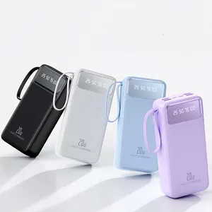 도매 공장 2024 새로운 디자인 슈퍼 얇은 모바일 빠른 충전기 10000mah 전원 은행 20000mah 아이폰 용 화웨이