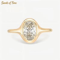 Bague unisexe plaquée or en argent sterling 925 massif, moissanite couleur D VVS de 2 carats, coupe tendance, personnalisable, vente en gros, marque privée