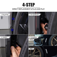 Lot de 4 feux latéraux de pare-chocs à LED RGB contrôlables par application, lentille transparente, pour Ford Mustang S650 Gen 7 2024 et modèles ultérieurs, multicolores, nouveau style