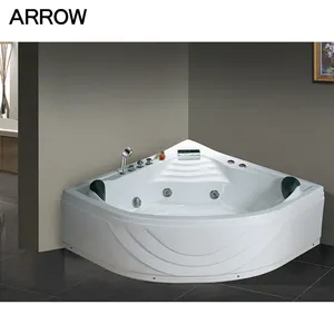 Bañera de hidromasaje blanca para 2 personas, bañera de hidromasaje interior