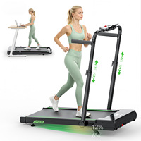 Caminadora Plegable con Inclinación Automática de 9 Niveles hasta 12%, Motor Silencioso de 2.5HP, Bluetooth, APP, OEM, ODM, de Fábrica China