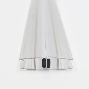 Porta della doccia di vetro H19B-308AE-180 della striscia magnetica trasparente di 180 gradi per 6, 8, 10, vetro di 12mm