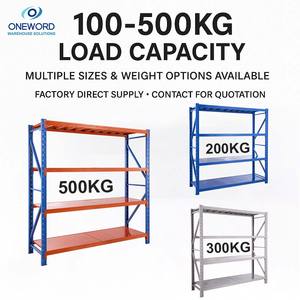 Estante de almacenamiento de metal de servicio mediano ajustable Estantería de acero sin pernos para almacén Fábrica y almacenamiento de garaje - Product Image 2