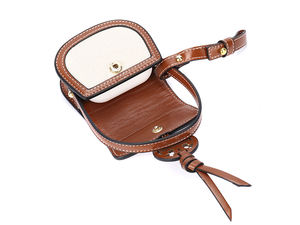 Étui pour écouteurs sans fil en cuir de luxe, mini sac à main portable, étui pour écouteurs élégant, étui de protection pour écouteurs, antichoc - Product Image 2