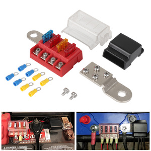 Blue Ocean <b>Model</b> 50244 Fuse Holder Battery Terminal Mounting <b>Kit</b> Red Color With Cover And Connectors - Product Image 2
