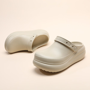Pantuflas de Plataforma con Punta Cerrada para Mujer, Suela Gruesa de EVA, Transpirables, Antideslizantes, para Exteriores, Playa, Camping - Product Image 1