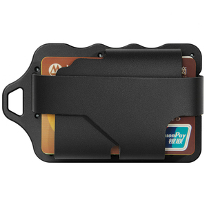 Portafoglio in vera pelle da uomo di nuova moda con bottone regolabile fermasoldi di grande capacità <span class=keywords><strong>e</strong></span> porta carte in metallo a lunghezza corta - Product Image 6
